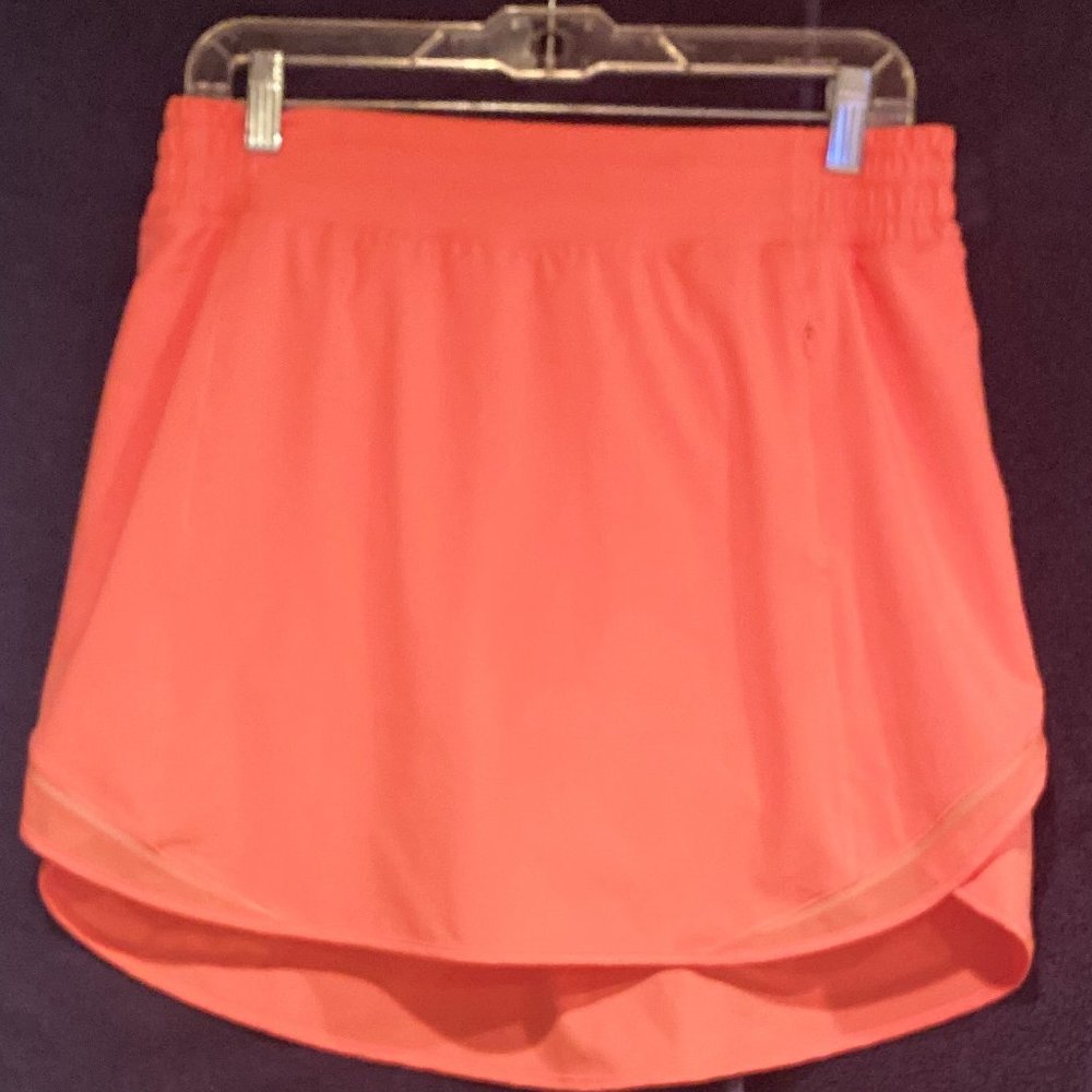 Lululemon "Hotty Hot" Skort. Size 10, Color: Hot Sunset